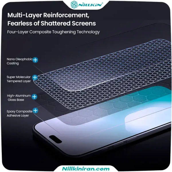 گلس نیلکین iPhone 17 Air مدل H+ Pro tempered glass