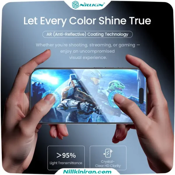 گلس نیلکین iPhone 17 Pro مدل H+ Pro AR Tempered Glass