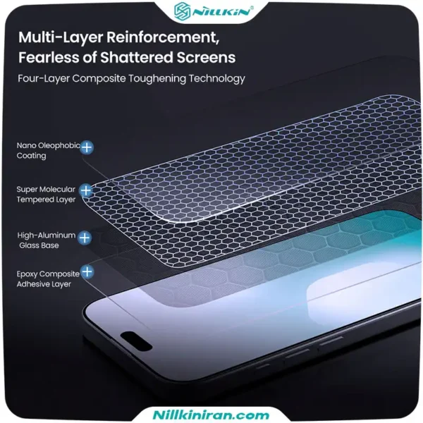 گلس نیلکین iPhone 17 مدل H+ Pro tempered glass