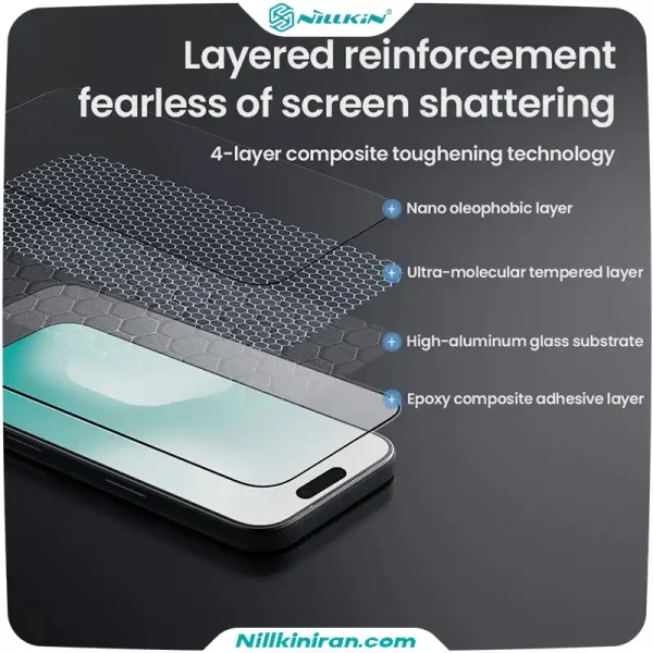 نیلکین Apple iPhone 17 Pro CP+Pro tempered glass