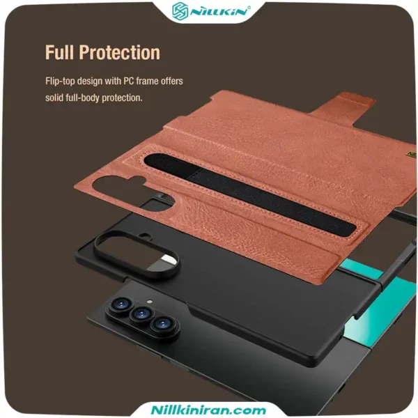 قاب نیلکین سامسونگ Galaxy Z Fold7 مدل Aoge Leather