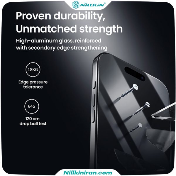 گلس نیلکین آیفون iPhone 17 Pro Max مدل CP+ Pro tempered glass
