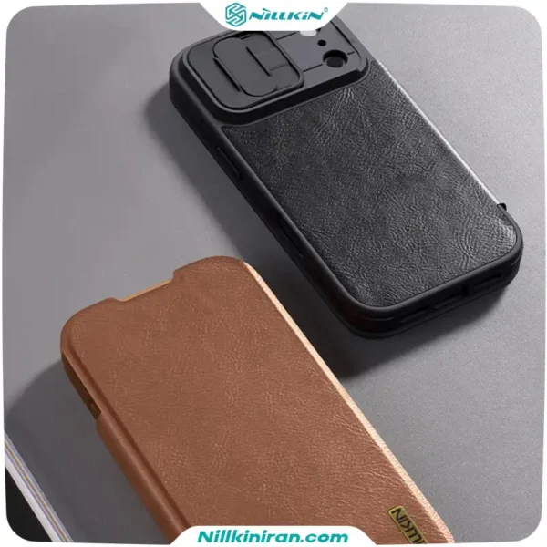 قاب نیلکین iPhone 17 Pro مدل Qin Pro leather
