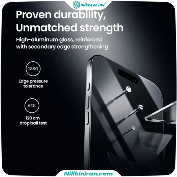 گلس حریم شخصی نیلکین آیفون iPhone 17 Air مدل Guardian Full
