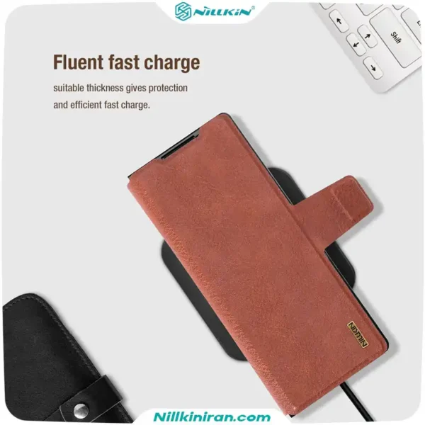 قاب نیلکین سامسونگ Galaxy Z Fold7 مدل Aoge Leather