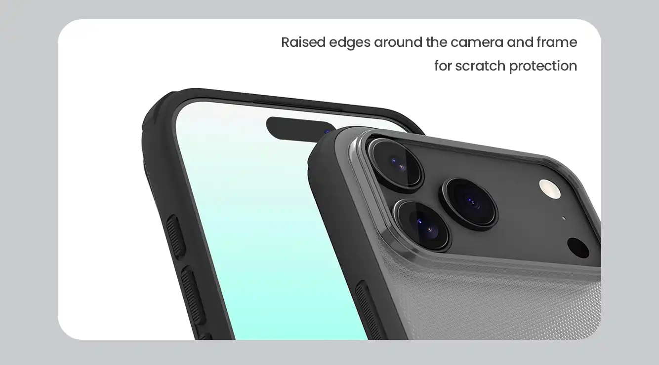 قاب نیلکین آیفون iPhone 17 Pro Max مدل Super Frosted Shield Pro (Clear Version)
