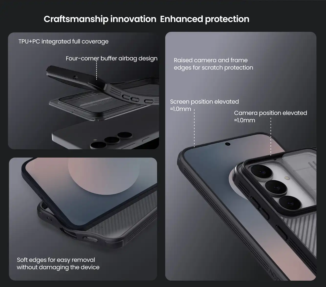 قاب نیلکین سامسونگ Galaxy S25 FE مدل CamShield Pro (Clear Version)