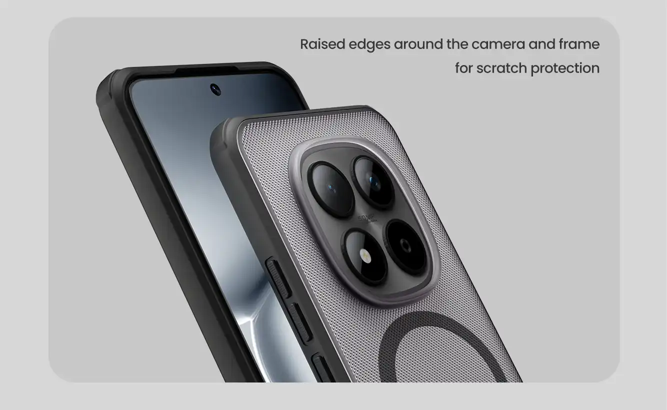 قاب نیلکین شیائومی +Redmi Note 15 Pro مدل Super Frosted Shield Pro Magnetic (Clear Version)