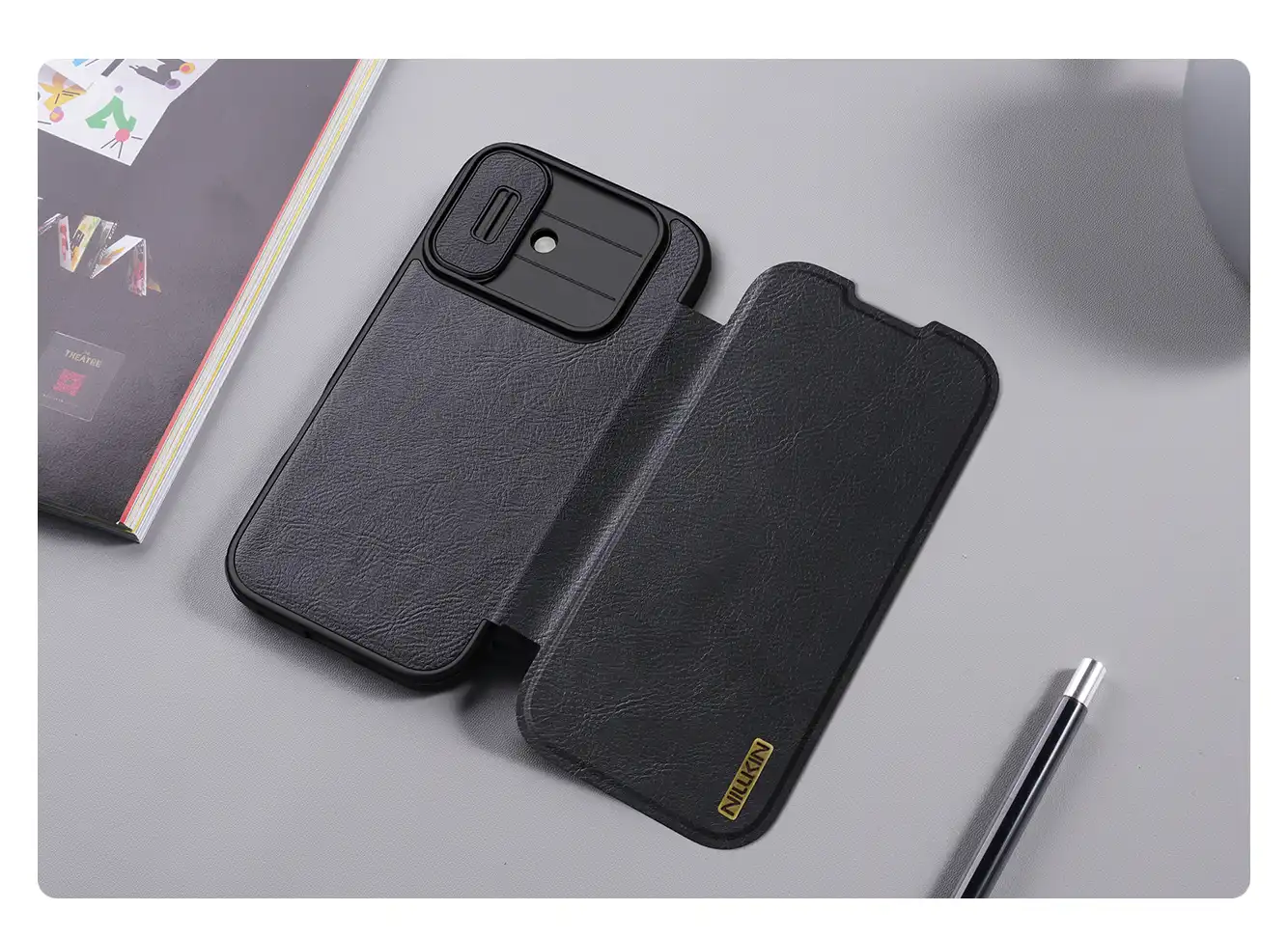 قاب نیلکین آیفون iPhone 17 مدل Qin Pro leather