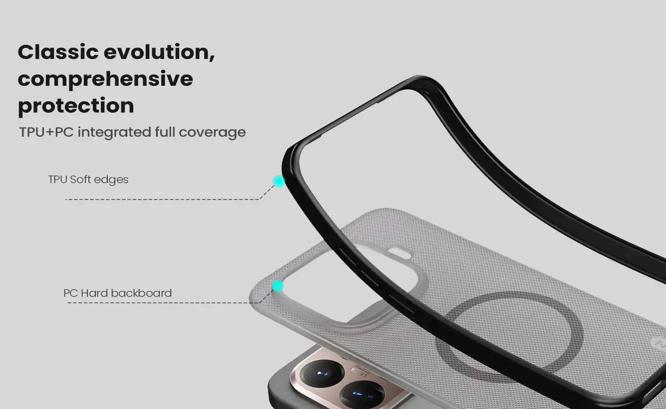 قاب نیلکین شیائومی 15T Pro مدل Super Frosted Shield Pro Magnetic (Clear Version)