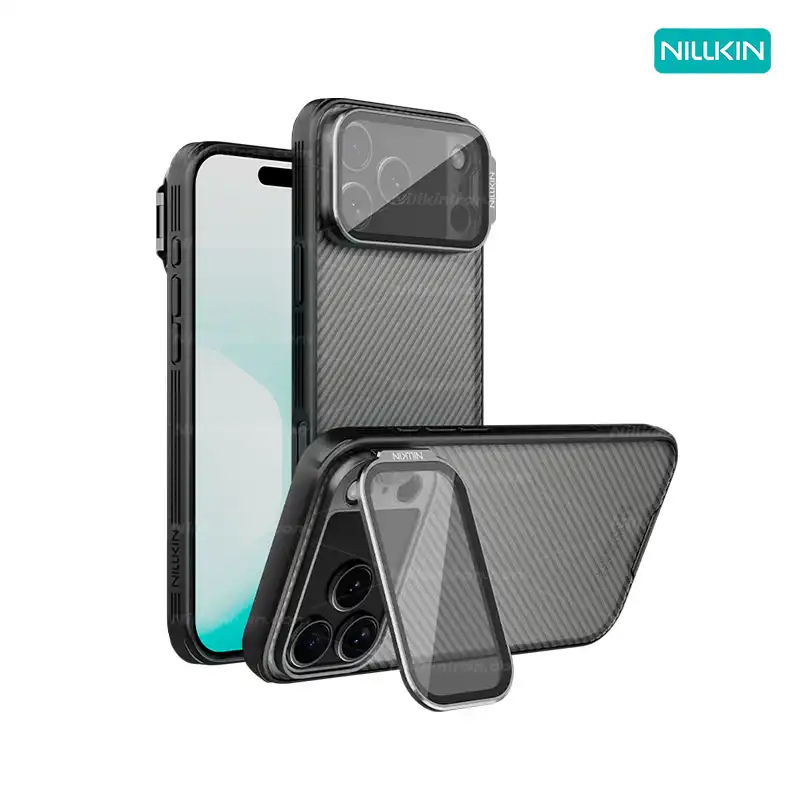 قاب نیلکین آیفون iPhone 17 Pro Max مدل Camshield Prop Clear version