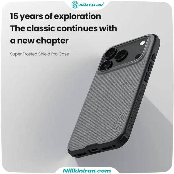 قاب نیلکین آیفون iPhone 17 Pro مدل Super Frosted Shield Pro (Clear Version)