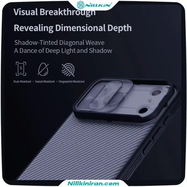 قاب نیلکین آیفون iPhone 17 Pro Max مدل CamShield Pro (Clear Version)