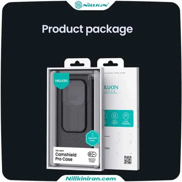 قاب نیلکین شیائومی Redmi Note15 Pro مدل CamShield Pro (Clear Version)