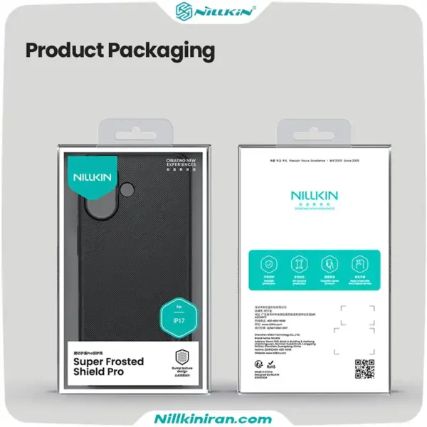 قاب نیلکین آیفون iPhone 17 مدل Super Frosted Shield Pro (Clear Version)