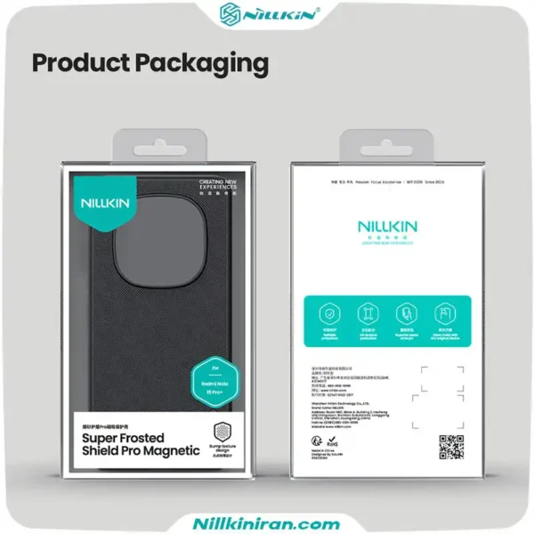 قاب نیلکین شیائومی +Redmi Note15 Pro مدل Super Frosted Shield Pro Magnetic