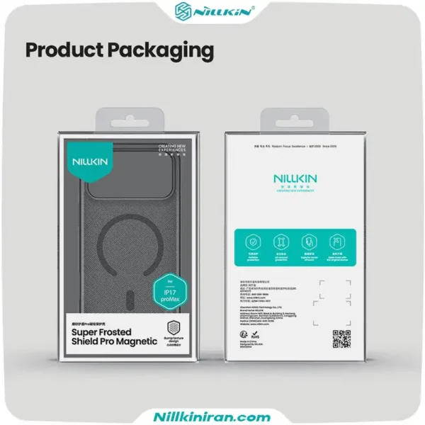 قاب نیلکین آیفون iPhone 17 Pro Max مدل Super Frosted Shield Pro Magnetic (Clear Version)