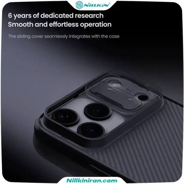 قاب نیلکین آیفون iPhone 17 Pro Max مدل CamShield Pro (Clear Version)