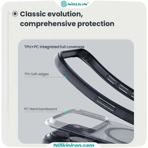 قاب نیلکین آیفون iPhone 17 Pro Max مدل Super Frosted Shield Pro Magnetic (Clear Version)