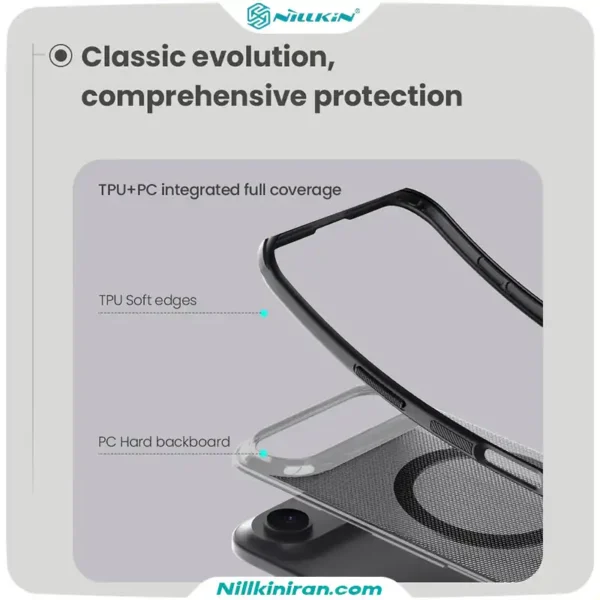 قاب نیلکین آیفون iPhone 17 Air مدل Super Frosted Shield Pro Magnetic (Clear Version)