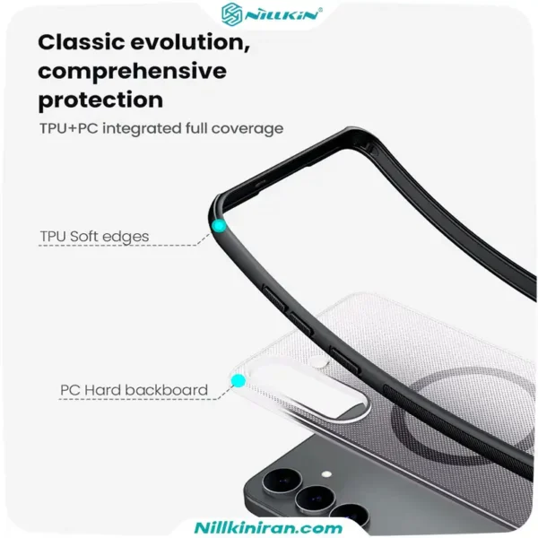 قاب نیلکین سامسونگ Galaxy S25 FE مدل Super Frosted Shield Pro Magnetic (Clear Version)