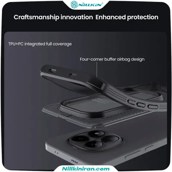 قاب نیلکین شیائومی Redmi Note15 Pro مدل CamShield Pro (Clear Version)