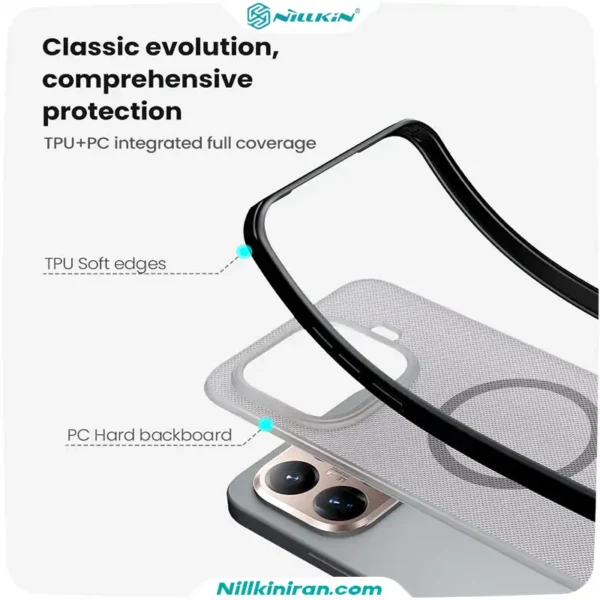 قاب نیلکین شیائومی 15T Pro مدل Super Frosted Shield Pro Magnetic (Clear Version)