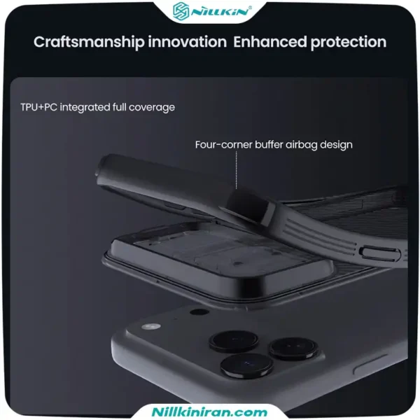قاب نیلکین آیفون iPhone 17 Pro Max مدل CamShield Pro (Clear Version)