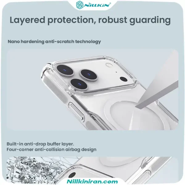 قاب نیلکین iPhone 17 Pro Max مدل Nature TPU Pro Magnetic