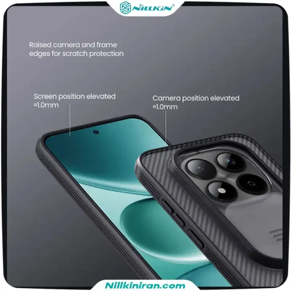 قاب نیلکین شیائومی Redmi Note15 Pro مدل CamShield Pro (Clear Version)