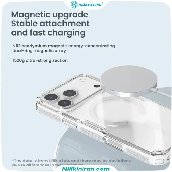 قاب نیلکین iPhone 17 Pro Max مدل Nature TPU Pro Magnetic