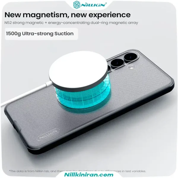 قاب نیلکین سامسونگ Galaxy S25 FE مدل Super Frosted Shield Pro Magnetic (Clear Version)