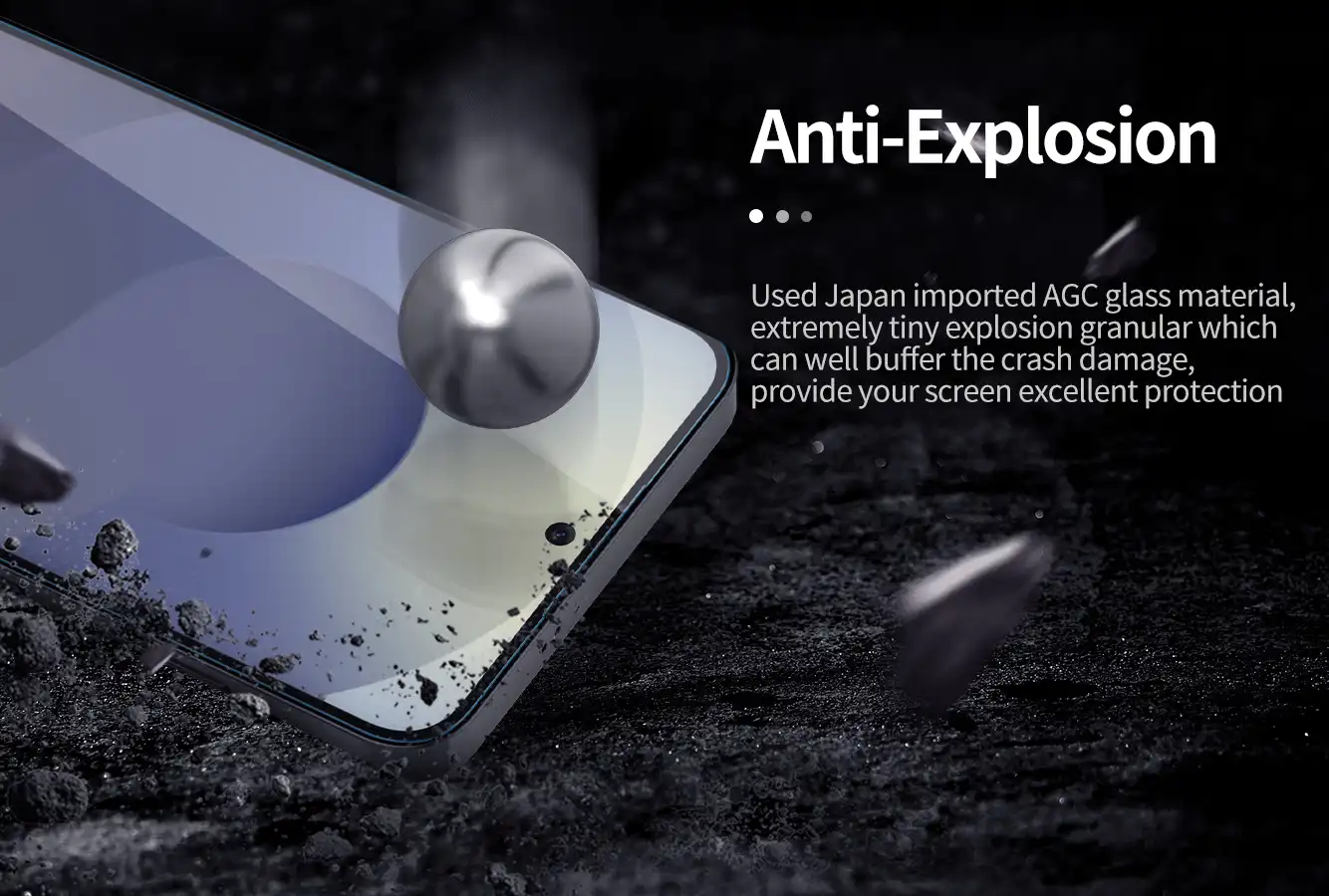 گلس نیلکین سامسونگ Galaxy S25 FE مدل H+ Pro tempered glass