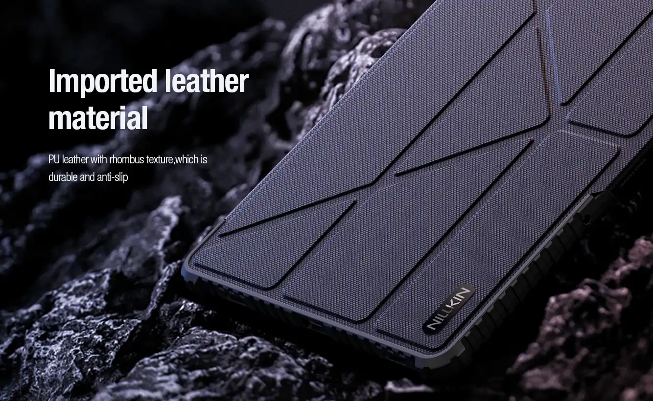 کیف محافظ نیلکین سامسونگ Tab S9/S10 FE مدل Bumper Leather Case Pro