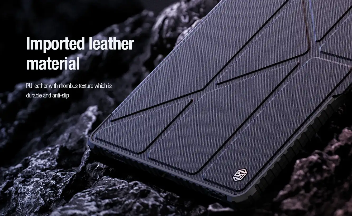کیف محافظ نیلکین سامسونگ Tab S9 plus مدل Bumper Leather Case Pro