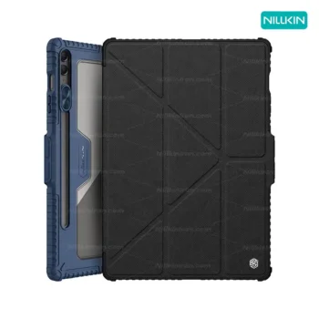 کیف محافظ نیلکین سامسونگ Tab S9 FE Plus مدل Bumper Leather Case Pro