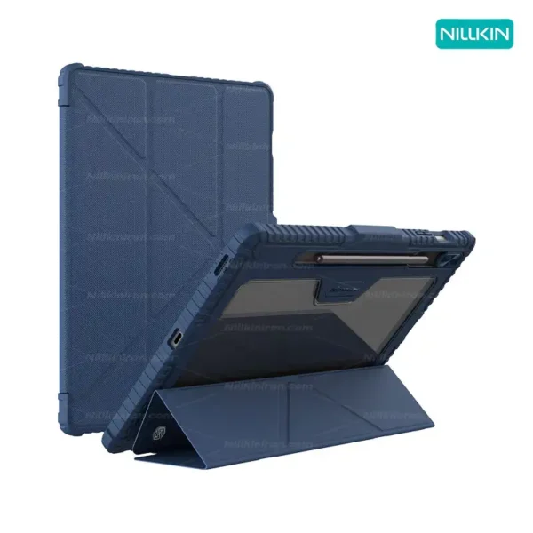کیف محافظ نیلکین سامسونگ Tab S9 FE Plus مدل Bumper Leather Case Pro