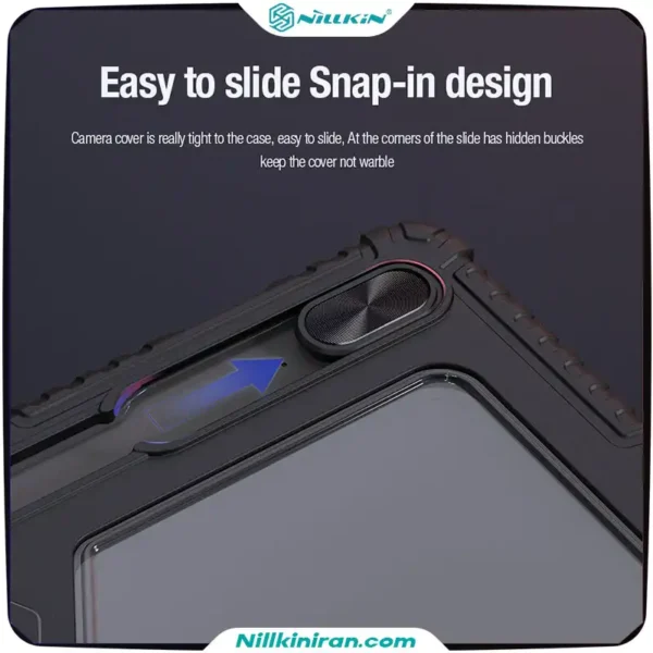 کیف محافظ نیلکین سامسونگ Tab S9 FE Plus مدل Bumper Leather Case Pro