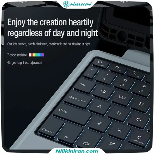 کیف کلاسوری کیبورد دار نیلکین مناسب تبلت Tab S9/S9 5Gمدل Bumper Combo Keyboard Case