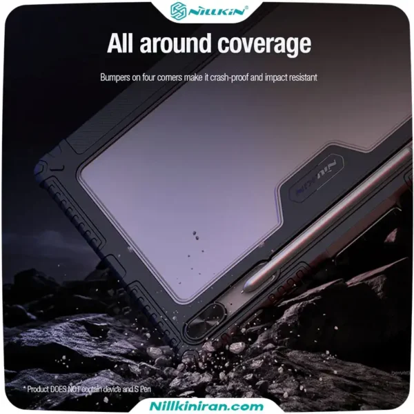 کیف محافظ نیلکین سامسونگ Tab S9 FE Plus مدل Bumper Leather Case Pro