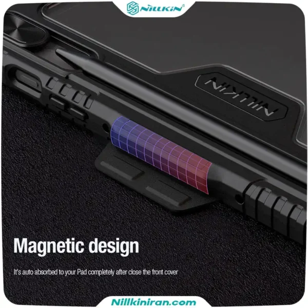 کیف محافظ نیلکین سامسونگ Tab S9/S10 FE مدل Bumper Leather Case Pro