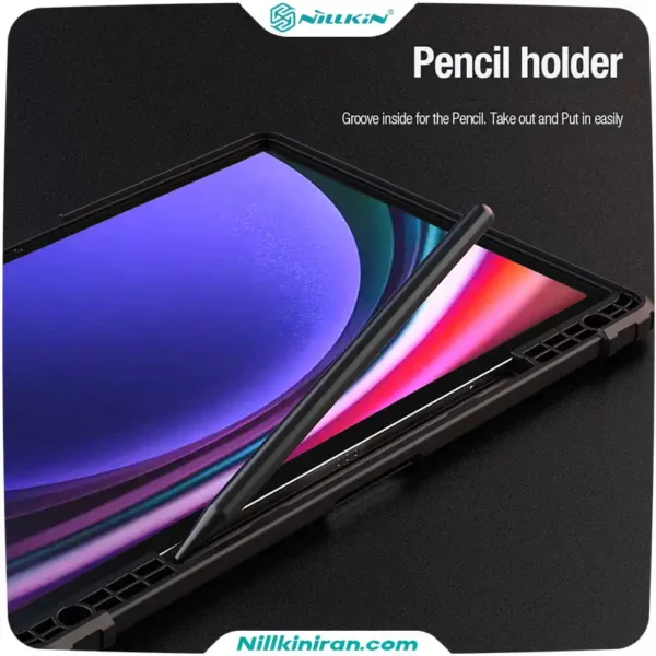 کیف محافظ نیلکین سامسونگ Tab S9 plus مدل Bumper Leather Case Pro