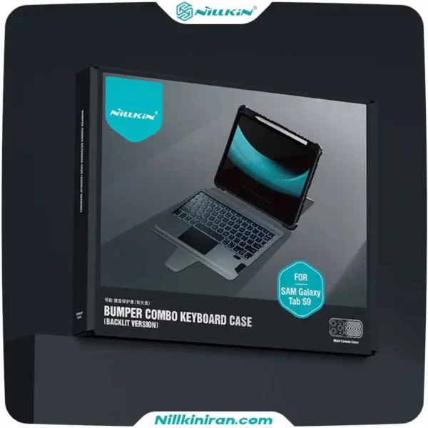 کیف کلاسوری کیبورد دار نیلکین مناسب تبلت Tab S9/S9 5Gمدل Bumper Combo Keyboard Case