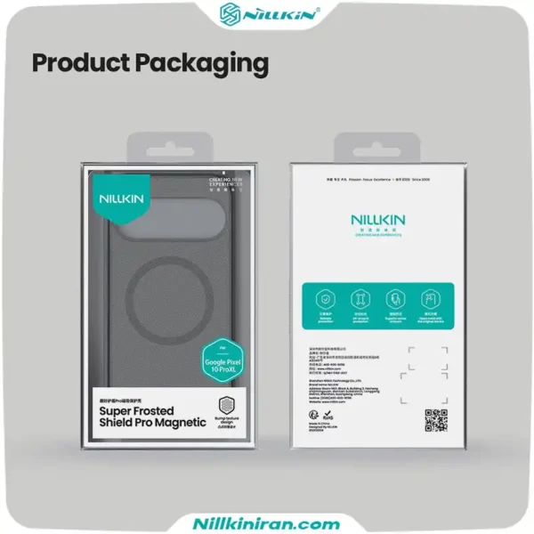 قاب نیلکین گوگل Pixel 10 Pro XL مدل Super Frosted Shield Pro Magnetic (Clear Version)
