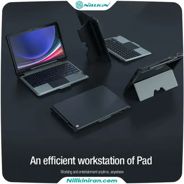 کیف کلاسوری کیبورد دار نیلکین مناسب تبلت Tab S9/S9 5Gمدل Bumper Combo Keyboard Case
