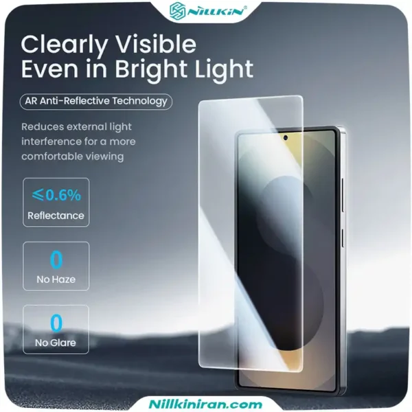 گلس نیلکین سامسونگ Galaxy S25 Ultra مدل H+ Pro AR Tempered Glass