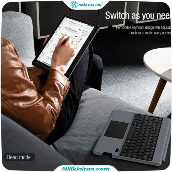 کیف کلاسوری کیبورد دار نیلکین مناسب تبلت Tab S9+/S9+ 5Gمدل Bumper Combo Keyboard Case