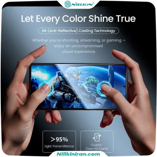 گلس نیلکین سامسونگ Galaxy S25 Ultra مدل H+ Pro AR Tempered Glass
