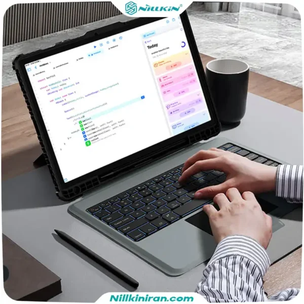 کیف کلاسوری کیبورد دار نیلکین مناسب تبلت Tab S9+/S9+ 5Gمدل Bumper Combo Keyboard Case