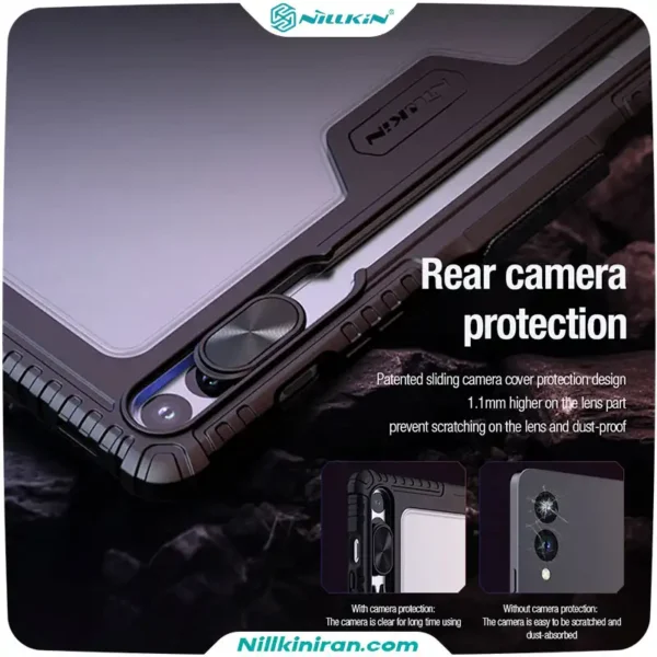 کیف محافظ نیلکین سامسونگ Tab S9 plus مدل Bumper Leather Case Pro
